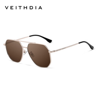 Óculos De Sol Masculinos VEITHDIA Armação De Aço Inoxidável HD TAC Lentes Fotocromáticas Polarizadas Clássico Proteção U em Oferta na Shopee