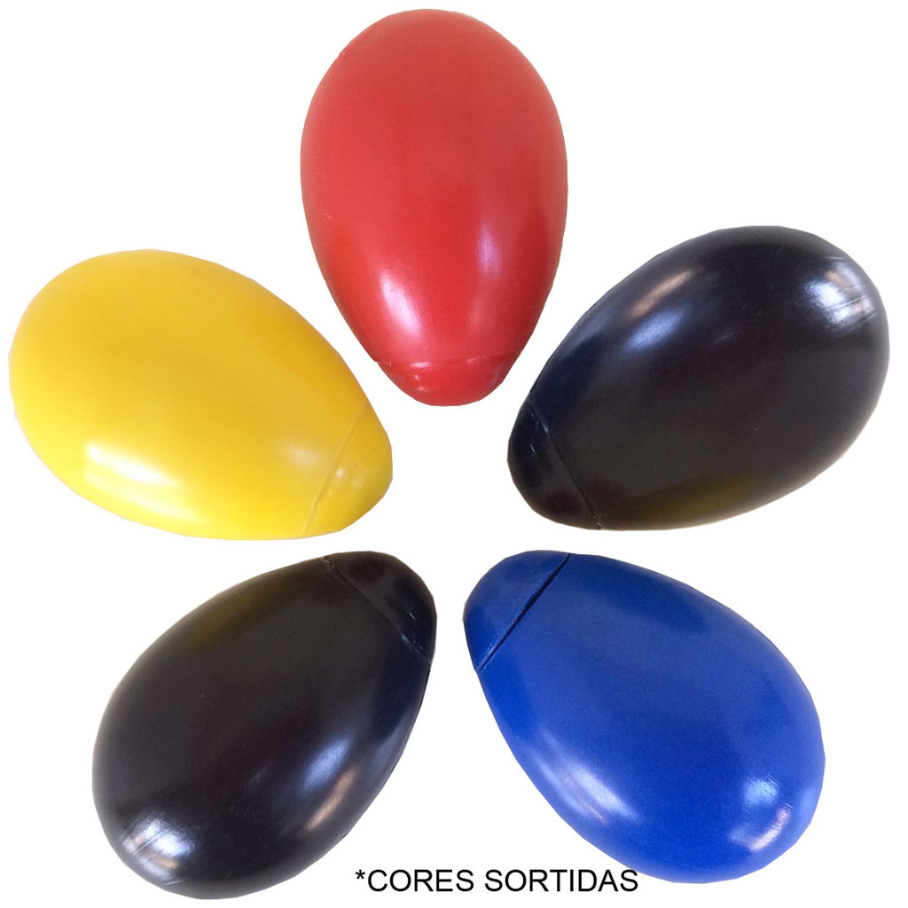 Kit 5 un. maraca Ovo Torelli Chocalho Shaker Ganzá Ovinho