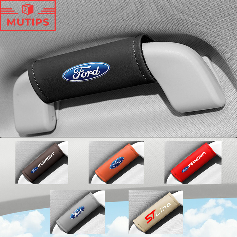 Ford Carro Porta Interna Braço Protetor De Couro Telhado Puxar Luvas Alça Capa Para Ranger Ka Focus mk2 Novo Fiesta Fusi