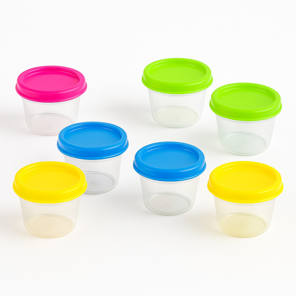 Kit 8 Mini Potes Herméticos 40ml Plástico Cozinha Temperos