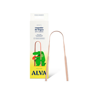 Raspador de Língua de Cobre Infantil Alva em Oferta na Shopee