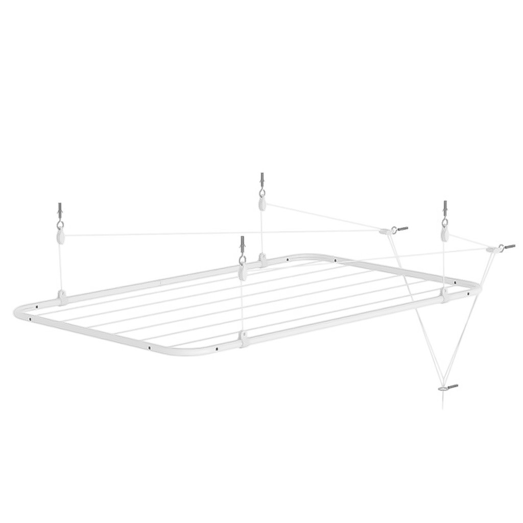 Varal De Teto Prático Ajustável Para Roupas Casa Apto  Até 10Kg Em Aço Carbono Lavanderia em Oferta na Shopee