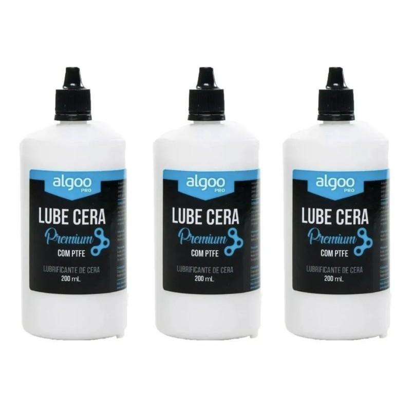Óleo Lubrificante Corrente Algoo Cera 200ml Ptfe Kit 3 Unid em Oferta na Shopee