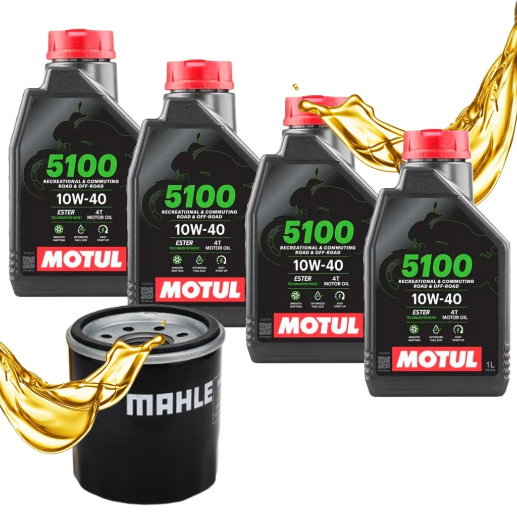 Troca de Óleo P/ Suzuki Gsr 750 / Gsx 1300 Hayabusa / Srad 750 Motul 5100 10w40 + Filtro em Oferta na Shopee
