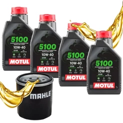 Troca de Óleo P/ Suzuki Gsr 750 / Gsx 1300 Hayabusa / Srad 750 Motul 5100 10w40 + Filtro