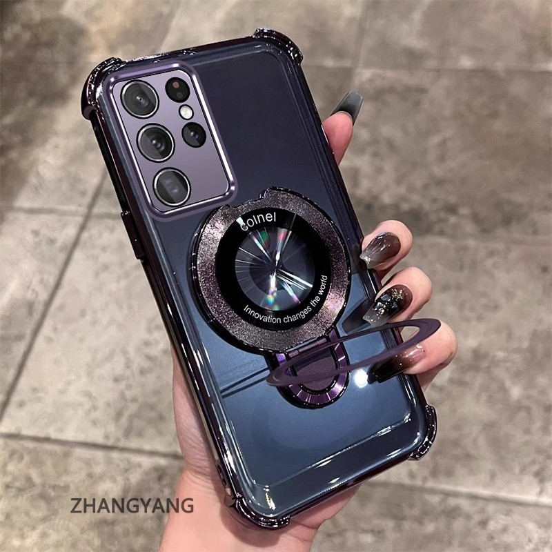 Capa Para Samsung S24 S24 Plus S24 Ultra S24 FE Caso Claro Espessamento Banhado De Silicone À Prova De Choque De Telefon em Oferta na Shopee