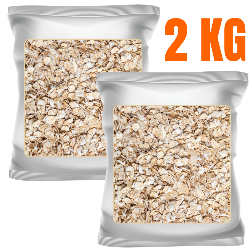 KIT 02 KG Aveia Pura em Flocos Média Dubai Alimentos em Oferta na Shopee