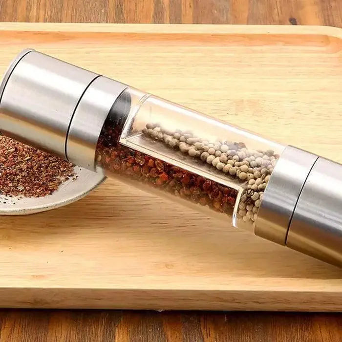 Detalhes do Moedor De Pimenta e Temperos Manual Inox 2 Em 1