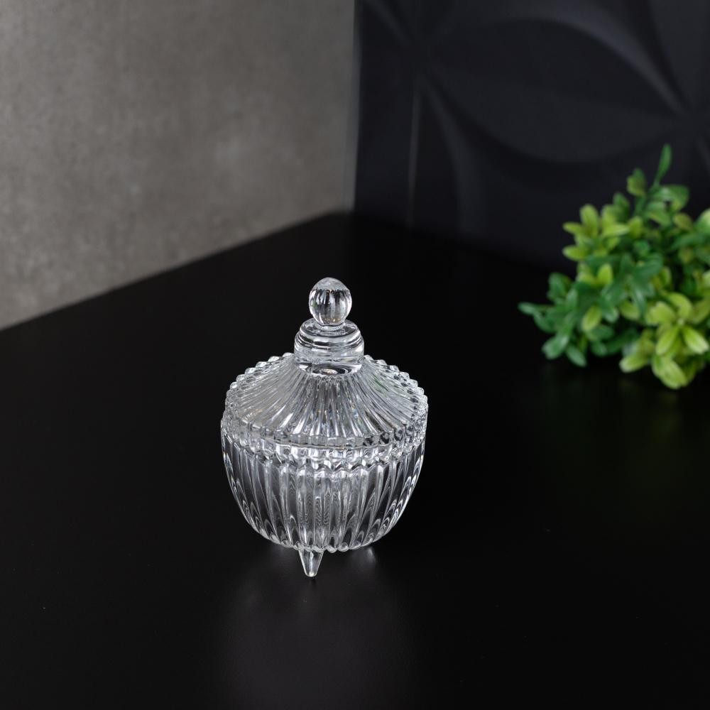 Potiche Lyor Carrossel de Cristal com Pé 6,5cm x 10cm - Home & Living