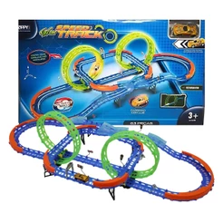 Pista de Carrinho de Corrida Glow Speed Speed Track 63 Peças Giro 360 Zippy Toys - 9171