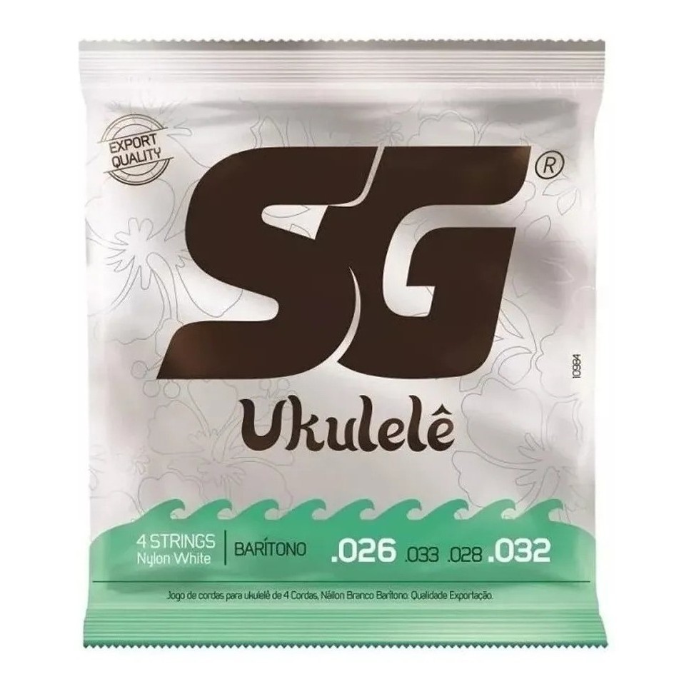Encordoamento Ukulele Baritono Náilon Branco Sg