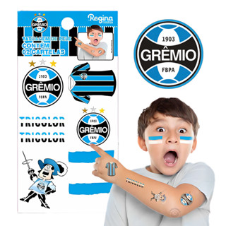 12~48 TATUAGEM DE PELE GRÊMIO REGINA em Oferta na Shopee