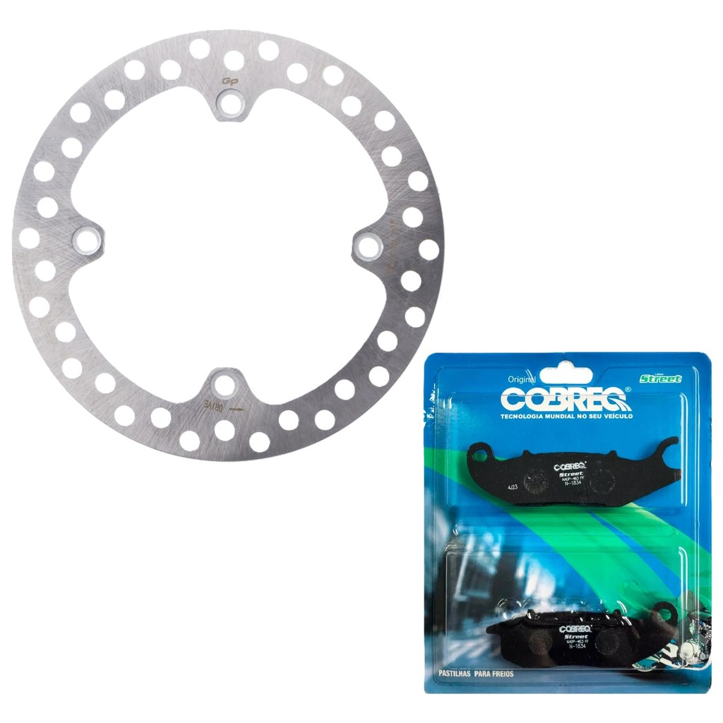 Disco de Freio Dianteiro Xre Sahara 300 2024-2026 + Pastilhas Cobreq em Oferta na Shopee