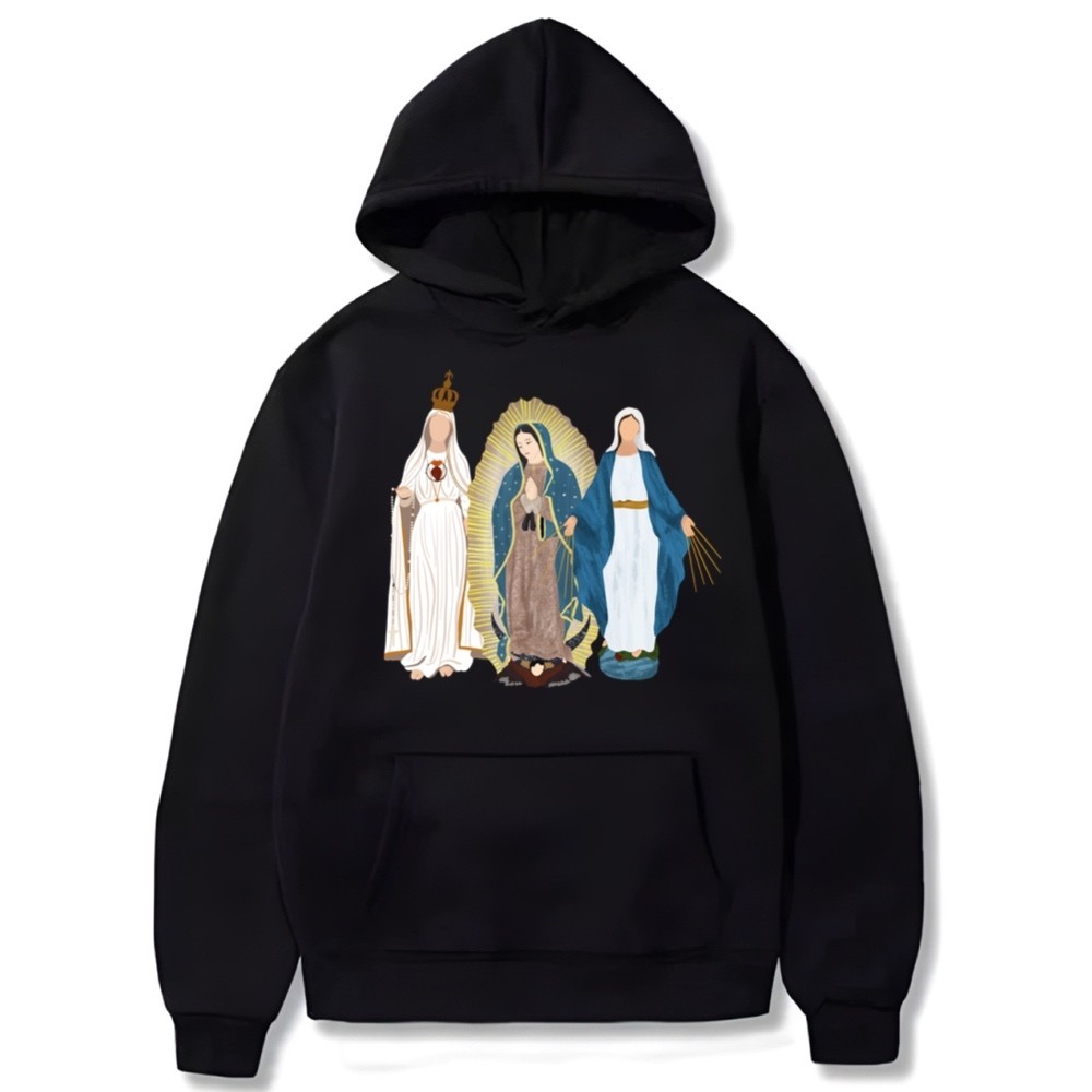 Moletom Estampa Virgem Maria Nossa Senhora das Graças Guadalupe e Nossa Senhora de Fátima