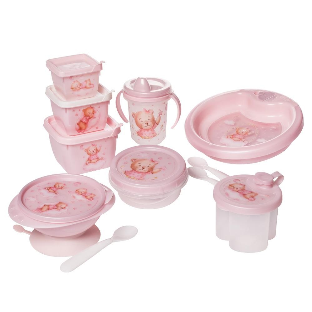 Kit para Introdução Alimentar Ursa Plasútil 6 Peças - Home & Living