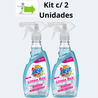 2 un Limpa Box Desengordurante Vidros Espelhos Azulejos Banheiro 500ml Deoline em Oferta na Shopee