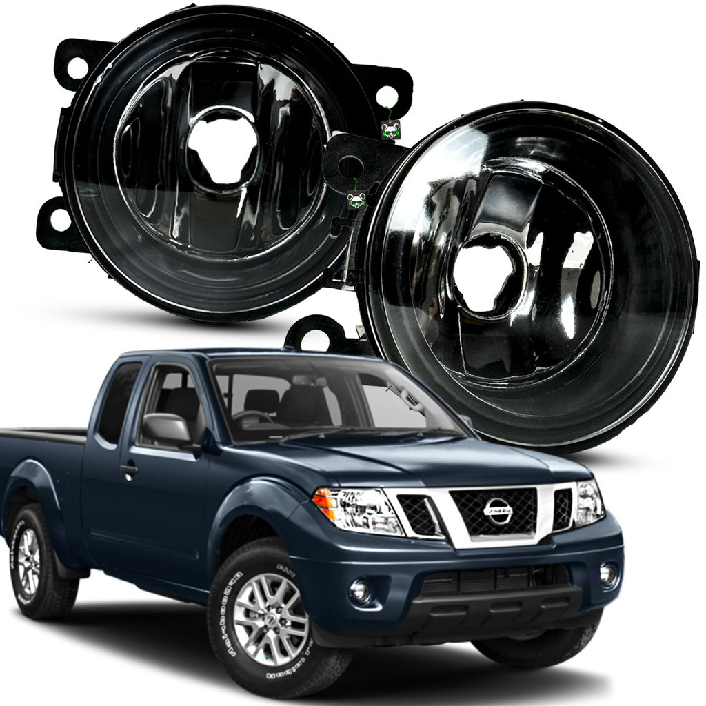 Par Farol Auxiliar Milha Lente Vidro Aro Preto Frontier 2007 08 09 10 11 12 13 14 15 2016 2017 2018 - Automobiles