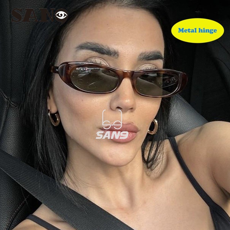 Moda Europeia E Americana Nova Olho De Gato Óculos De Sol Ovais De Armação Pequena Feminino em Oferta na Shopee