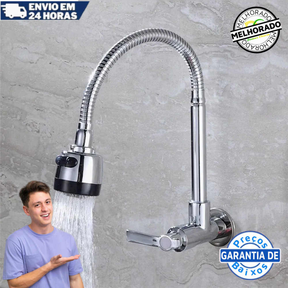 Torneira Gourmet Flexível Cozinha Pretomesa Parede Cobre Banhado A Preto Duplo Jato Cone 1/4 De Volta em Oferta na Shopee