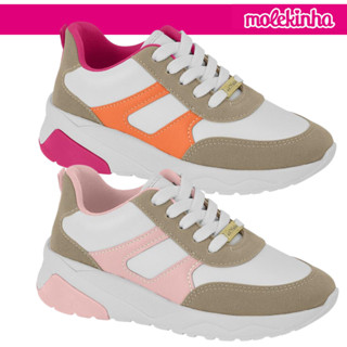 Tenis Infantil Molekinha Basico Colorido Cadarço Estiloso Original em Oferta na Shopee