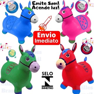 CAVALO UPA UPA BORRACHADO COM SOM DE MUSICAL(COM SELO IMETRO) em Oferta na Shopee