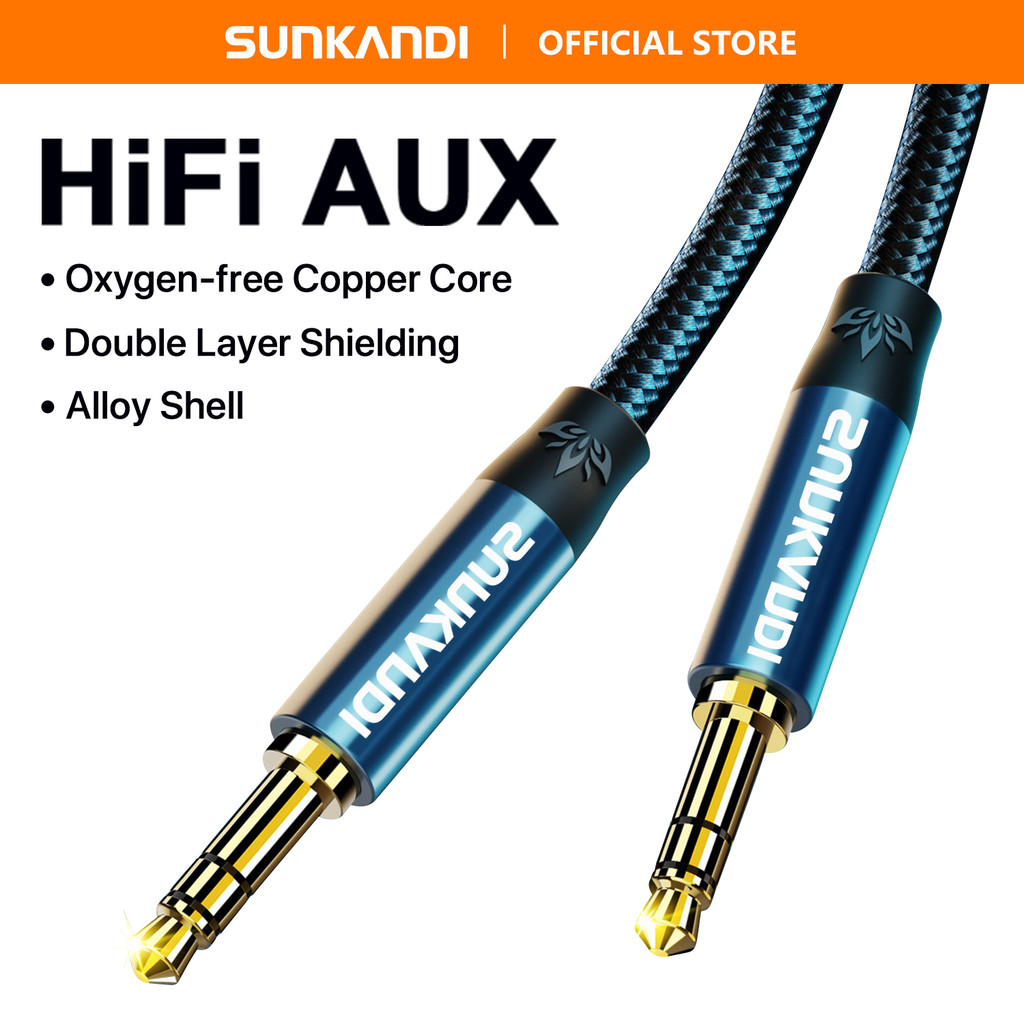 SUNKANDI 3.5mm Aux Jack Cabo Macho Para De Áudio Adaptador De Fone De Ouvido De Carro 3.5mm