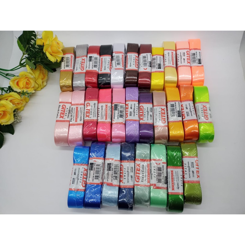 Fita de Cetim N5 (22mm) Peça com 10 metros. em Oferta na Shopee