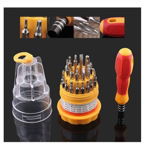 Kit Jogo Ferramenta 31 Peças Chaves Alen Torx Fenda Philips