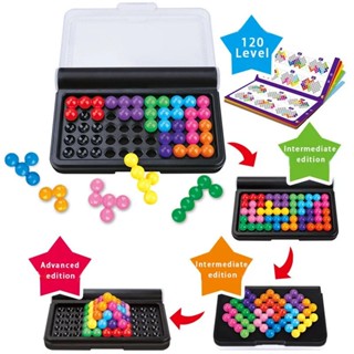 120 Desafios IQ 3D Quebra-Cabeça Jogo De Tabuleiro Clássico Pirâmide Placa Pérola Mente Lógica Para Crianças Contas Mont em Oferta na Shopee