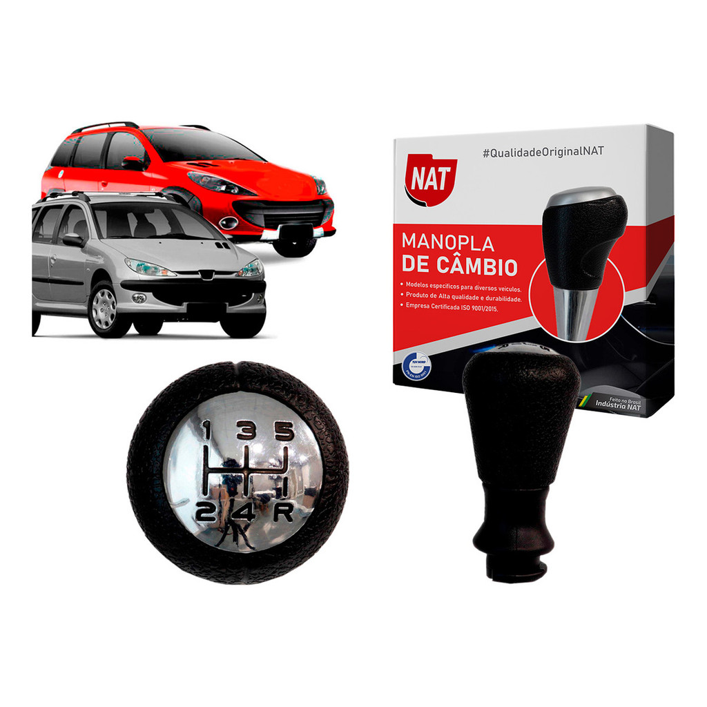 Manopla De Câmbio Peugeot 206 207 E Sw Ano 2000 Até 2014
