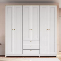 Guarda-roupa 6 Portas e 3 Gavetas Americano 6 Portas