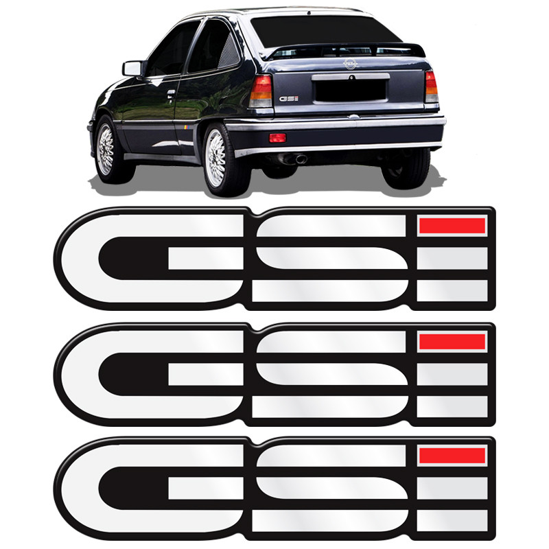 3 Adesivos Gsi Kadett Cromado Resinado Modelo Original em Oferta na Shopee