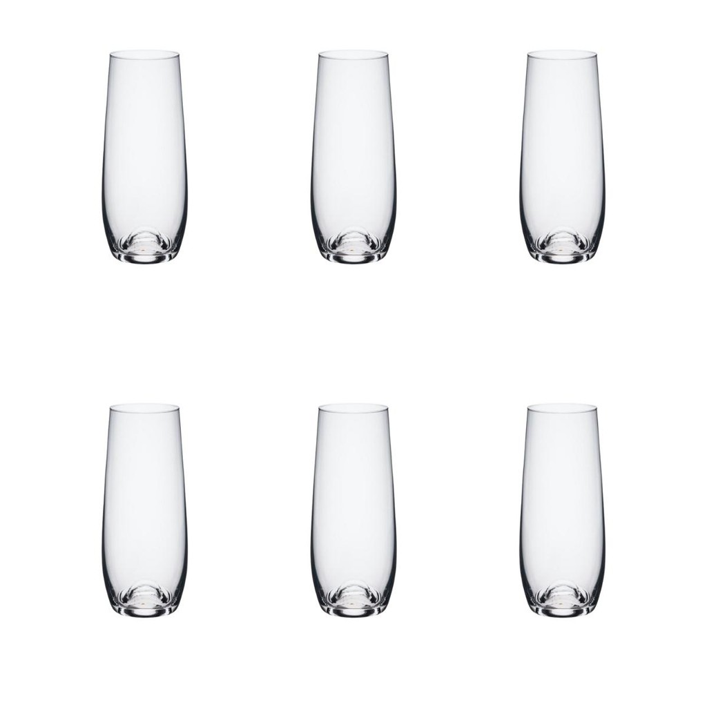 Jogo de 6 Copos de Cristal Espumante 230ml Easy Classic