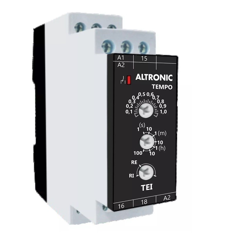 Rele de Tempo Multi Escala TEI-01/03 1 SPDT 24-240Vca/Vcc Altronic