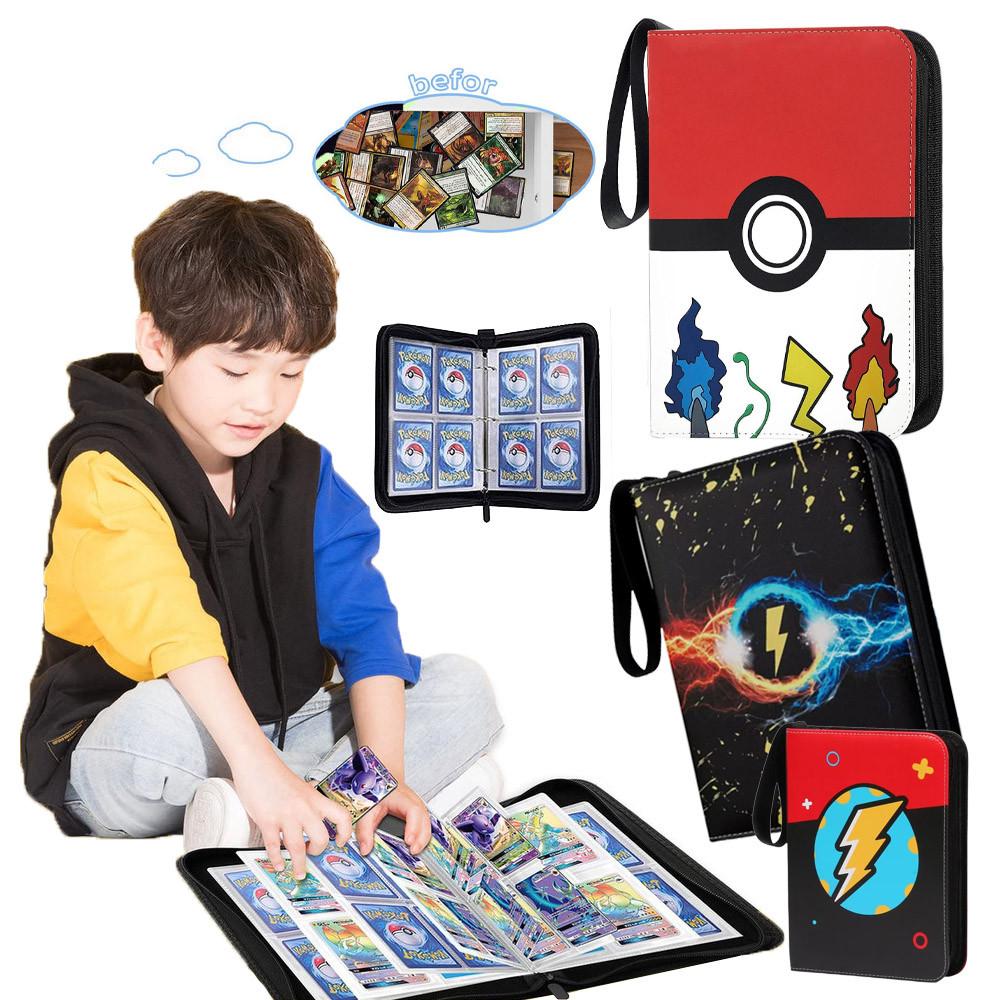 Pasta Para Álbum De Cartas Pokémon Com Zíper Comporta 400 Cartas Totalizando 50 Páginas De Álbum em Oferta na Shopee