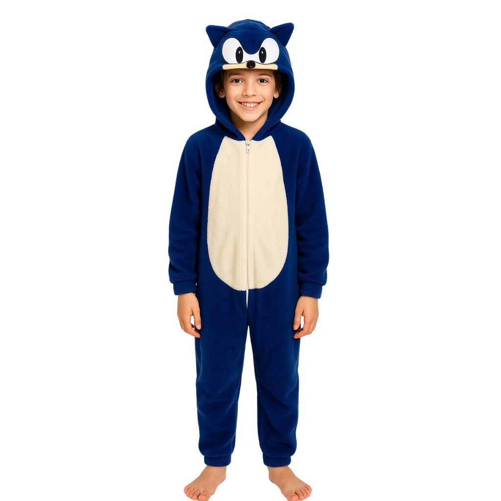 Pijama Macacão Infantil Soni c/ Fantasia Soft Fleece Gamer