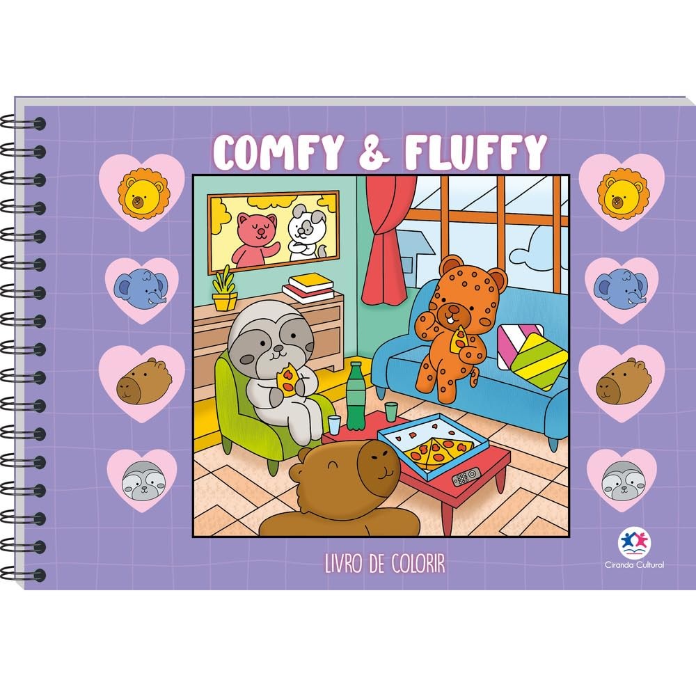 Comfy and Fluffy Purple - Para Colorir | Capa Dura
