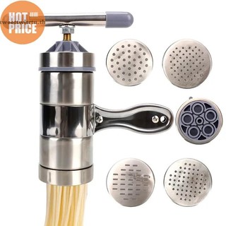 WEIYU Aço Inoxidável Fazendo Espaguete Imprensa Máquina De Macarrão Manual Fabricante Frutas Espremedor Com 2 Ou 5 Molde