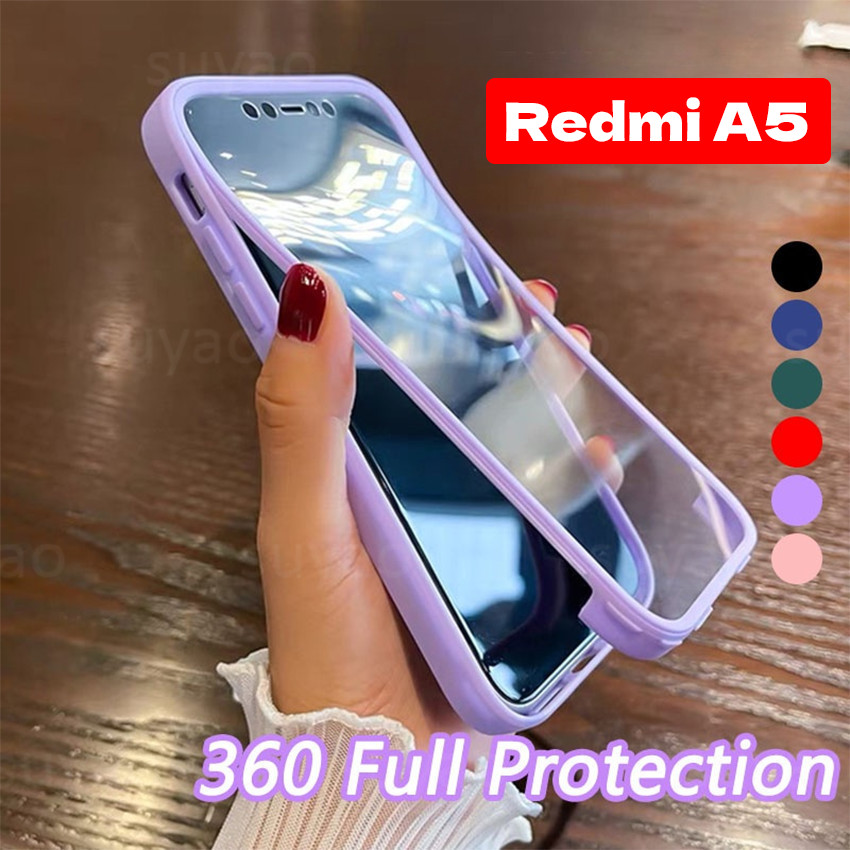 Para Redmi A5 4G 2025 Capa De Telefone RedmiA5 A3 A3X RedmiA3X Corpo Inteiro 2 Em 1 Protetor Dupla Face 360 Frontal + Tr