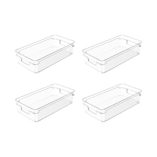 Kit de organizador de armários Ou 4 peças 30x15x7 Linha Clear Natural