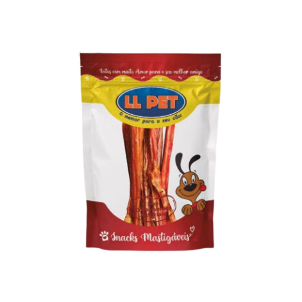 Petisco Natural Para Cães Palitos LL Pet ( Bexiga de Bovino Desidratada) Mastigável todas as Raças e Idades Adestramento