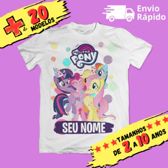Camiseta Camiseta infantil Unissex My Little Pony - 20 Modelos Envio Rapido