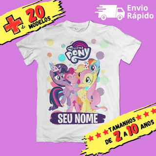 Camiseta Camiseta infantil Unissex My Little Pony - 20 Modelos Envio Rapido