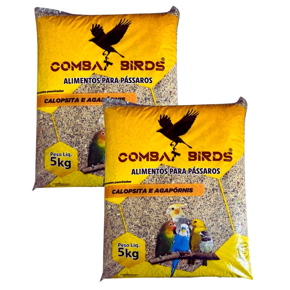10 KG MISTURA DE SEMENTES LIMPAS PARA CALOPSITAS - COMBAT BIRDS