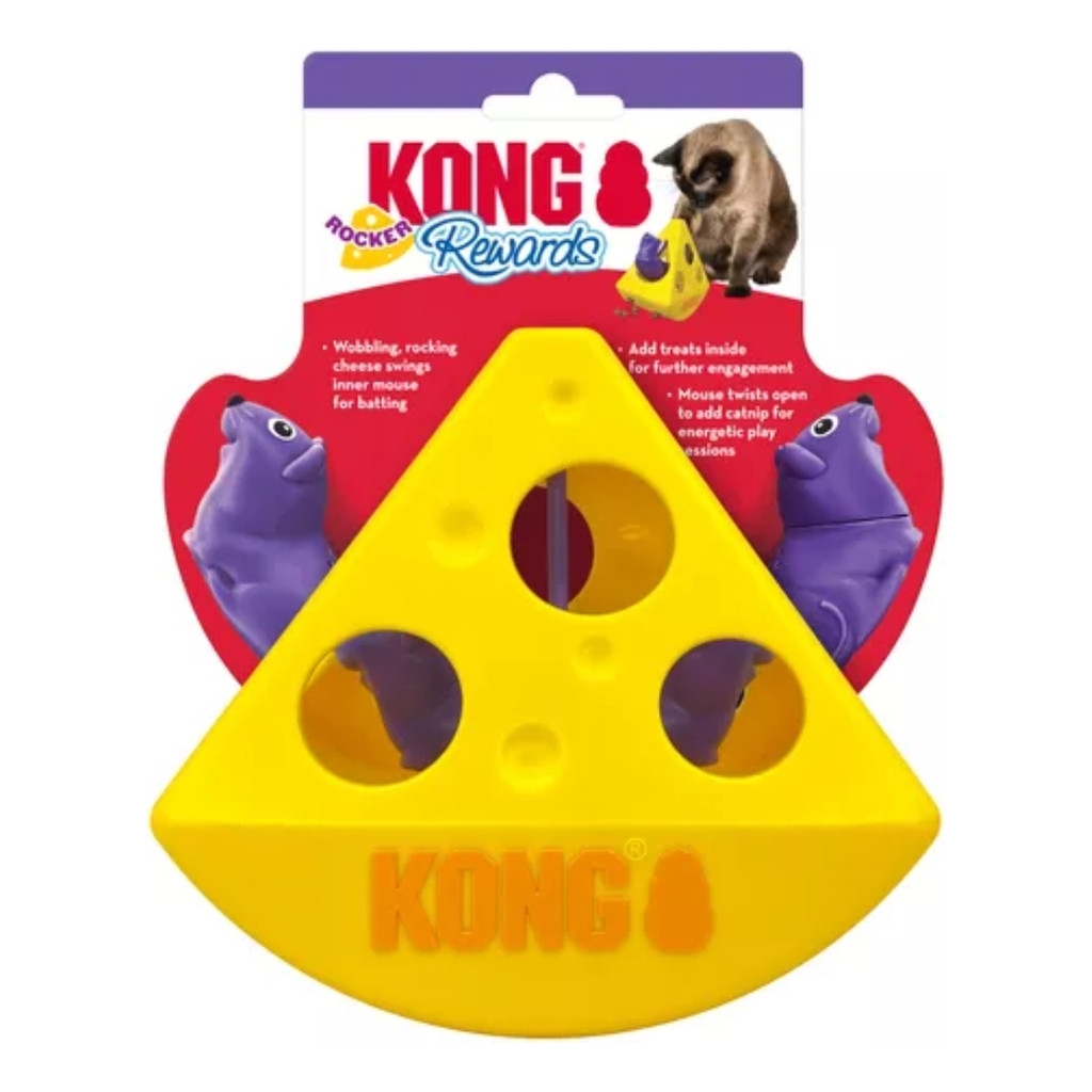 Brinquedo para Gato Dispenser Kong Rewards Rocker Cheese Ca113
