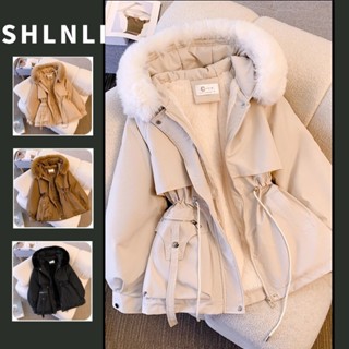 M-3xl Tamanho Grande Solto E Versátil Cintura Abraçando Emagrecimento Parker Feminino Outono Inverno Pele Integrada Gola em Oferta na Shopee