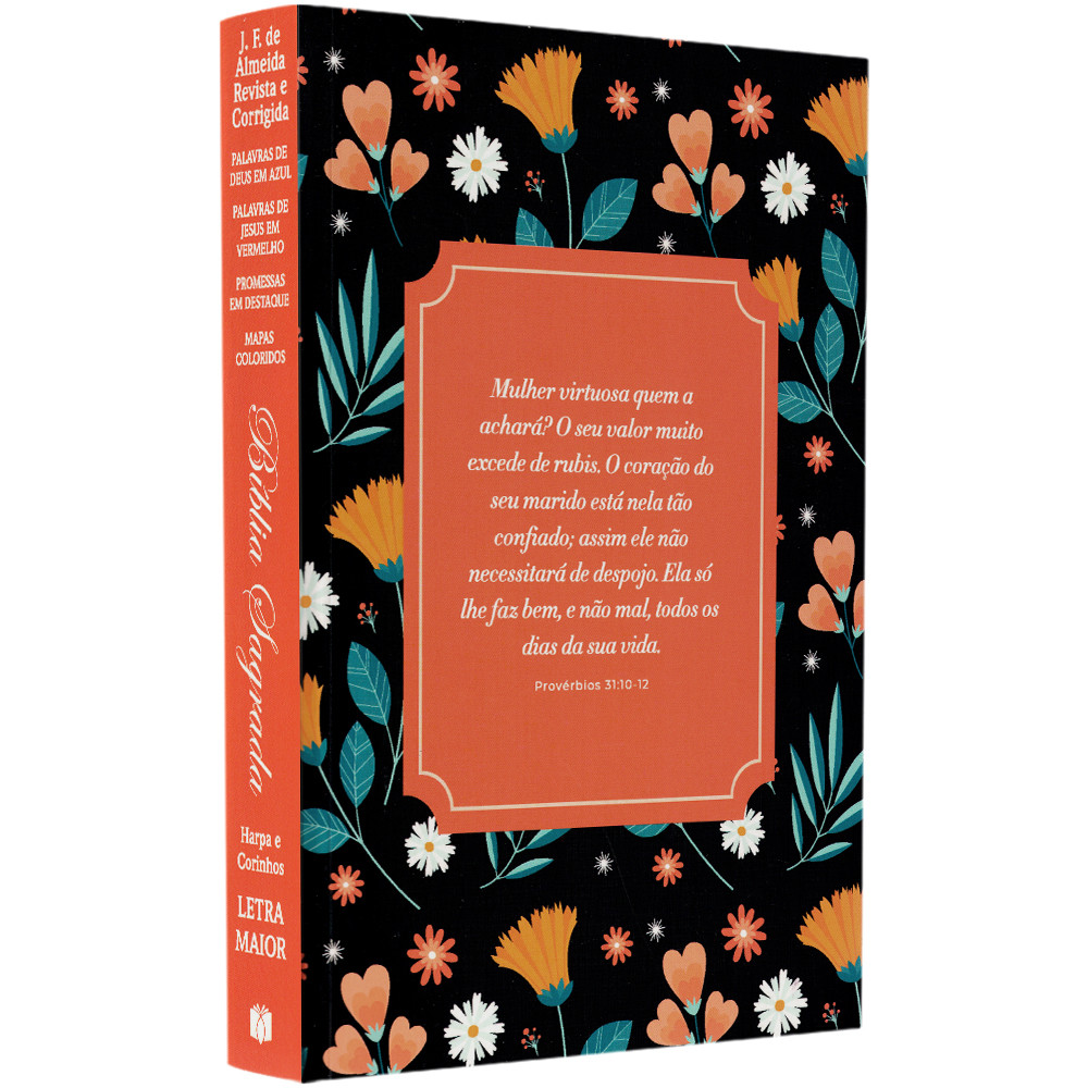 Bíblia Sagrada Mulher Virtuosa | ARC | Letra Maior | Harpa e Corinhos | Capa Brochura em Oferta na Shopee