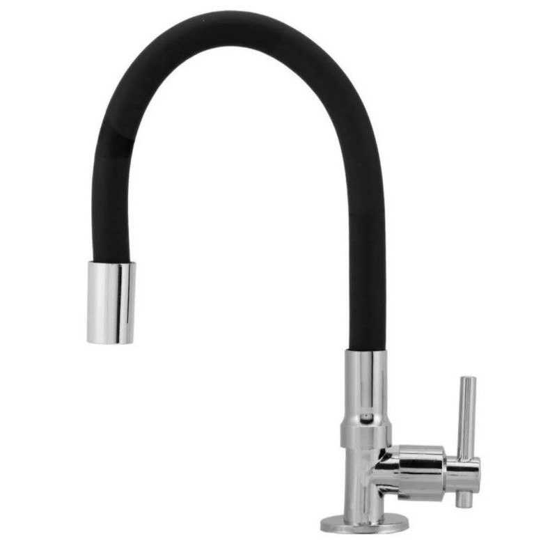 Torneira Cozinha Gourmet Flexível Bancada/Parede Preta em Oferta na Shopee
