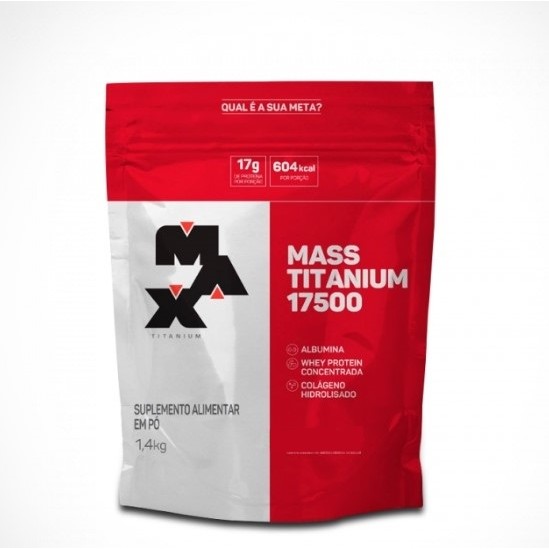 Mass Titanium 17500 1,4kg Max Titanium Sabor Vitamina de Frutas Max Titanium
