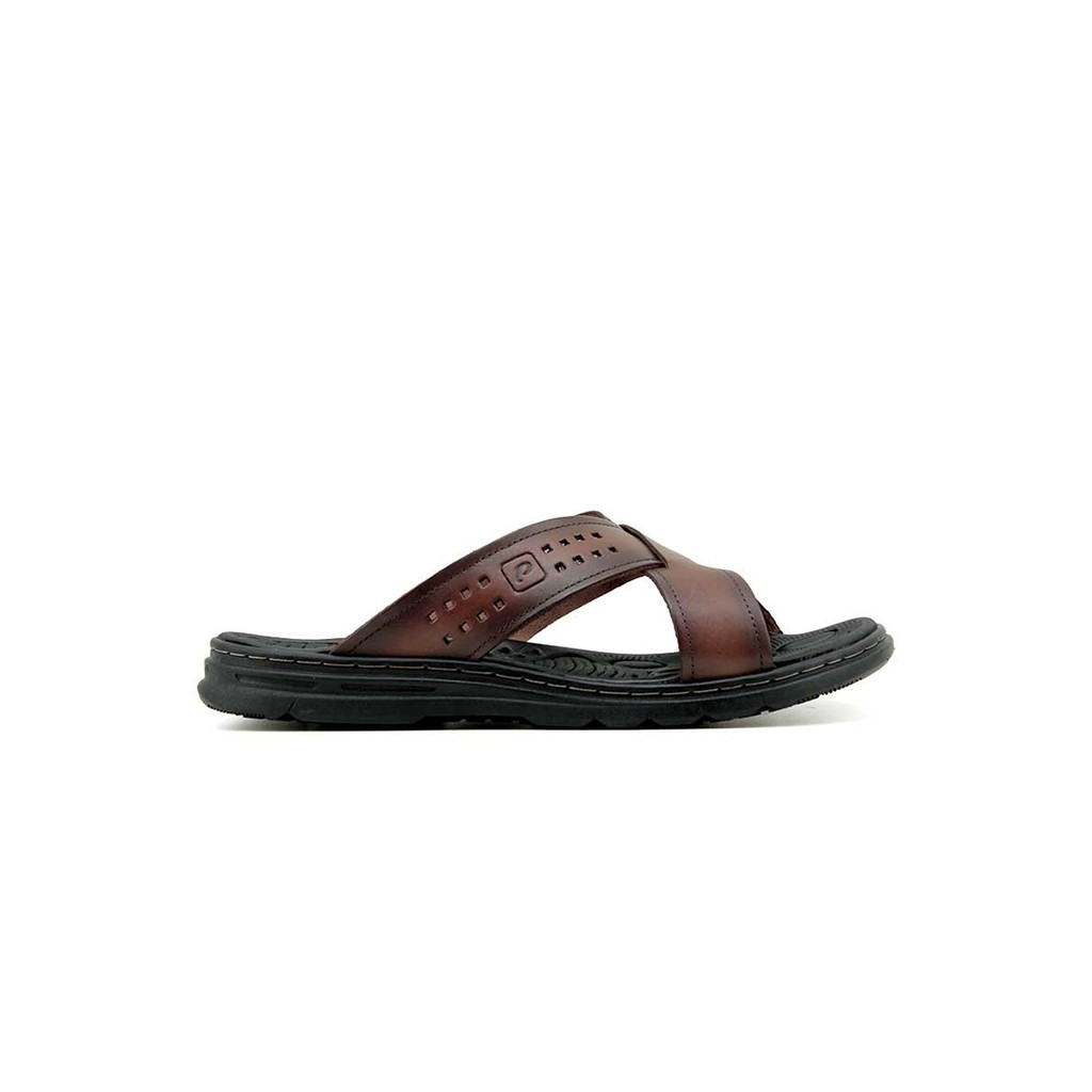 Chinelo Pegada Masculino em Couro Pinhao - Men Shoes